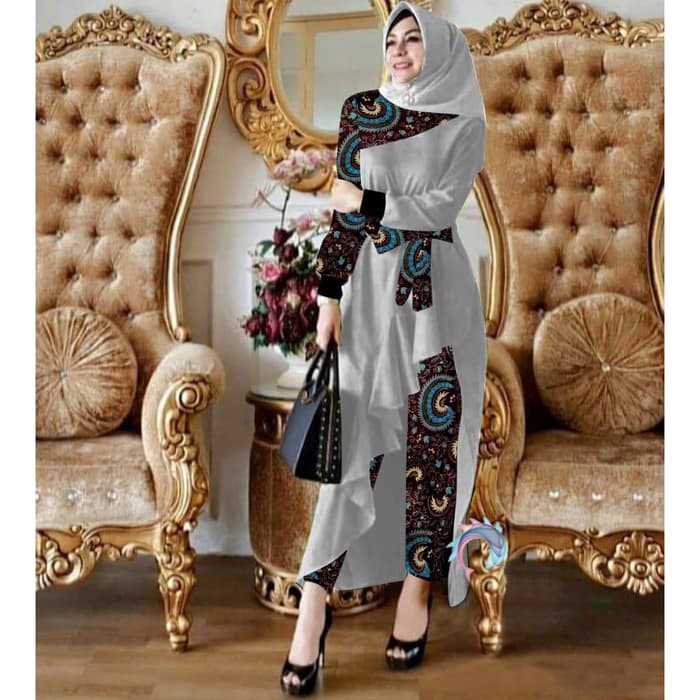 Setelan Baju Long Tunik dan Celana Panjang Batik RYN Fashion