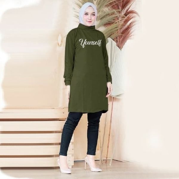 Model Baju Atasan Wanita Tunik Hijab Terbaru