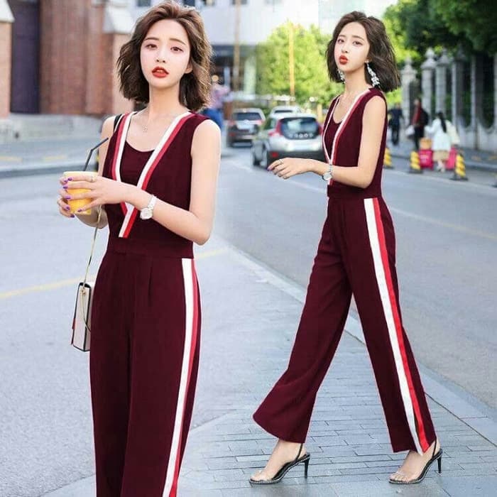 Model  Baju  Jumpsuit Panjang  Lengan  Buntung RYN Fashion
