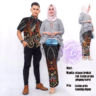 Baju Couple Setelan Kebaya Brukat dan Kemeja Batik