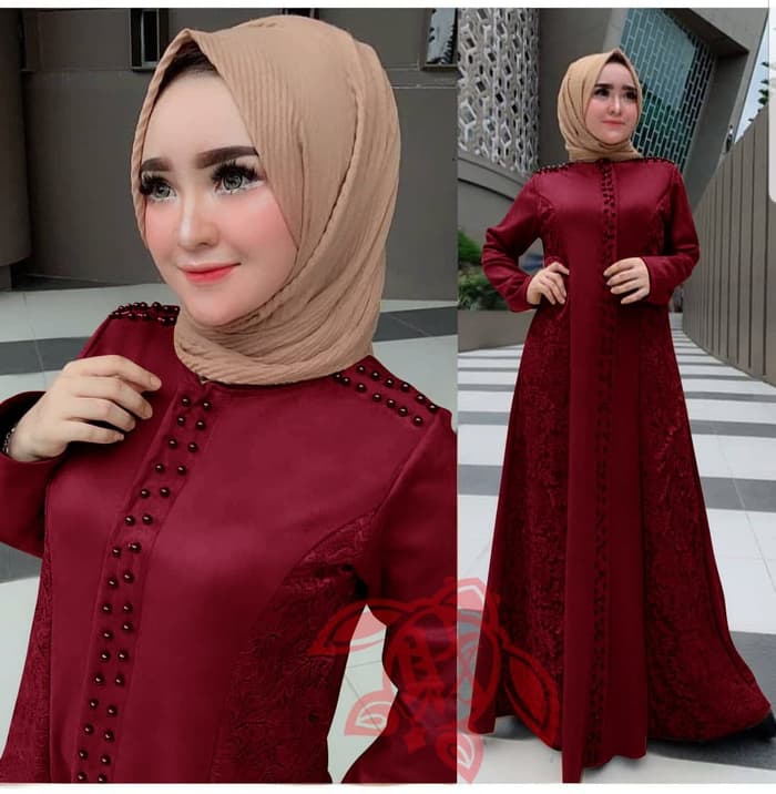  Model  Baju  Gamis Long Dress Muslim Pesta Terbaru  RYN Fashion