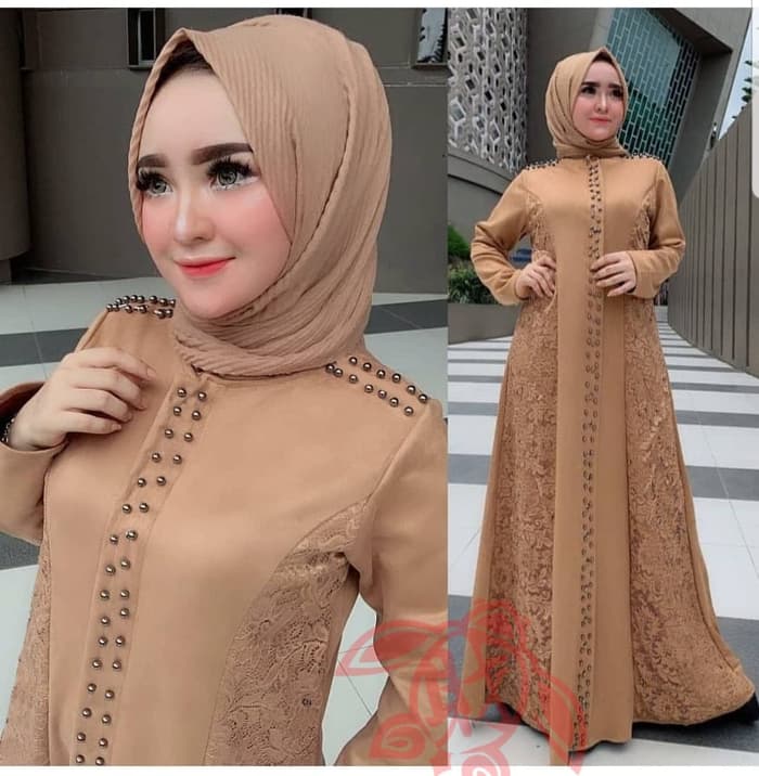 model baju gamis long dress muslim pesta terbaru ryn fashion