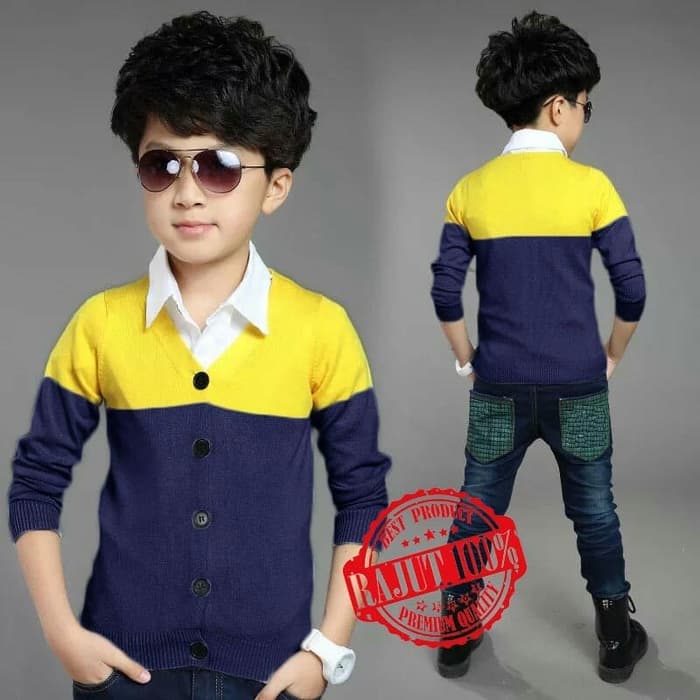  Baju  Cardigan Rajut Anak  Laki  laki  Model Terbaru RYN Fashion