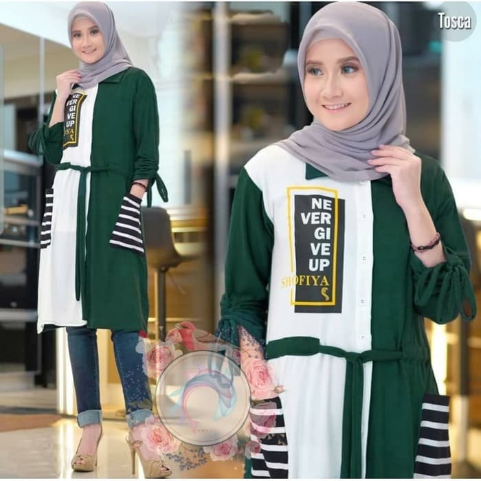  Baju  Tunik Atasan Muslim  Modern Trendy  Masa Kini RYN Fashion