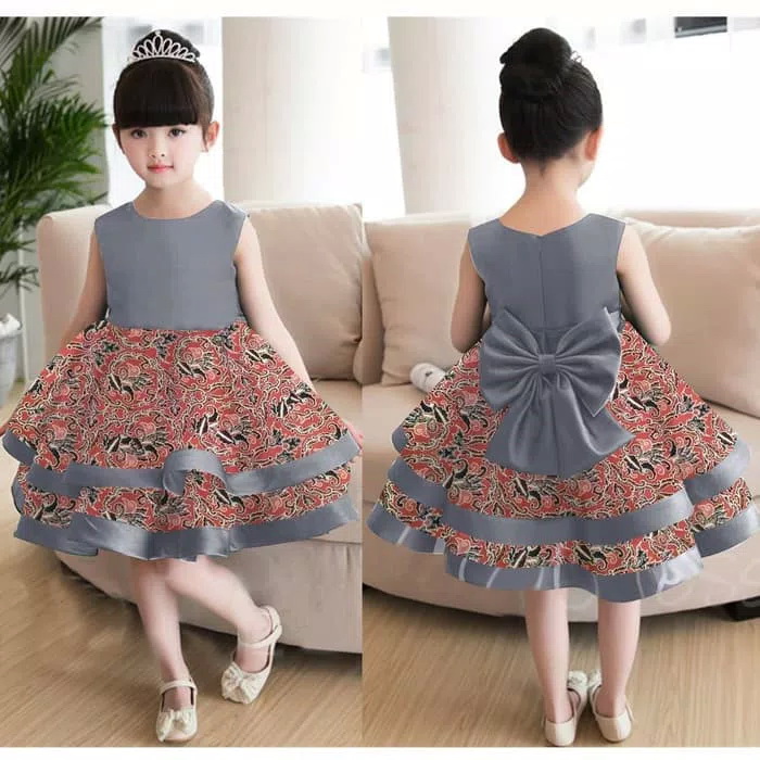  Baju  Dress Anak  Motif Batik  Cantik  Model Terbaru RYN Fashion
