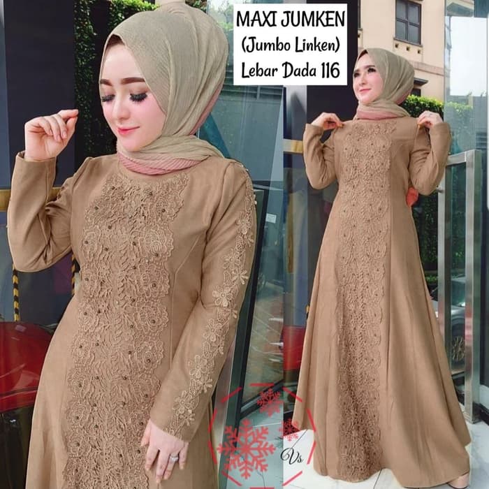  Model  Baju  Gamis Long Dress Muslim Jumbo  RYN Fashion