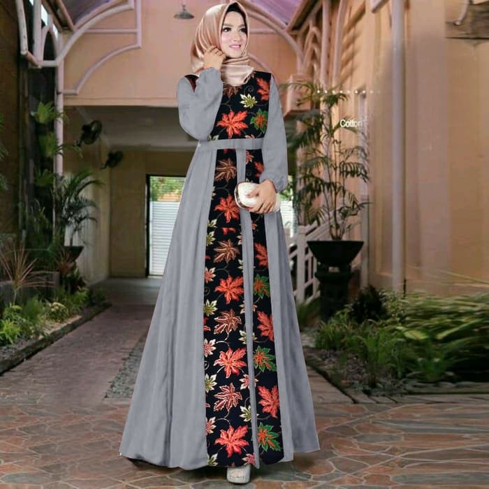 Model Baju  Gamis  Motif Batik  Modern  Terbaru RYN Fashion