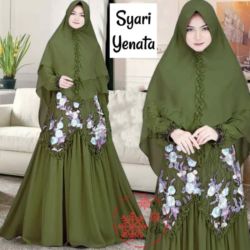 Model Baju Gamis Syari Brukat Setelan Jilbab Terbaru