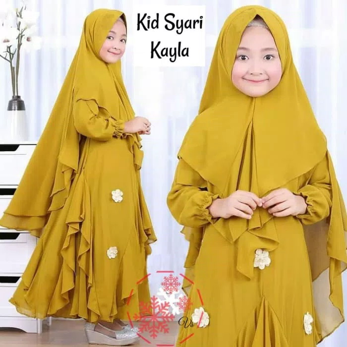 Setelan Baju Gamis Muslim Anak Perempuan Cantik RYN Fashion
