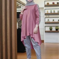 Setelan Baju Tunik dan Celana Panjang Muslim