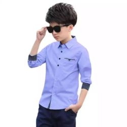Baju Kemeja / Hem Anak Laki-laki Kombinasi Motif