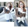 Baju Kemeja Wanita Oversize Panjang Motif Leopard