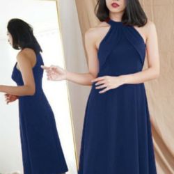 Baju Dress Elegan Lengan Buntung Model Terbaru