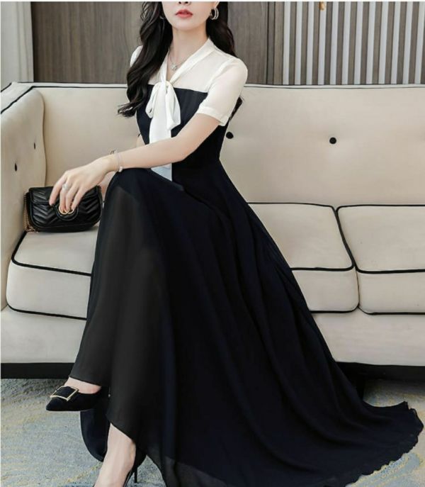 Baju Long Dress Maxy Pesta Simple Model Terbaru
