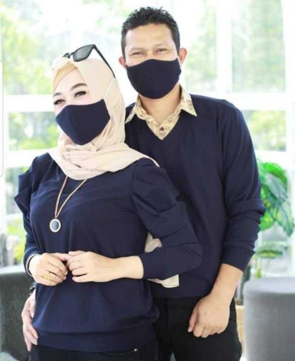 Baju Couple Kaos & Masker Pasangan Lengan Panjang
