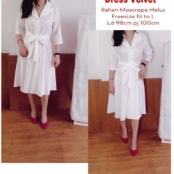 Baju Dress Putih Dewasa Polos Cantik Model Terbaru