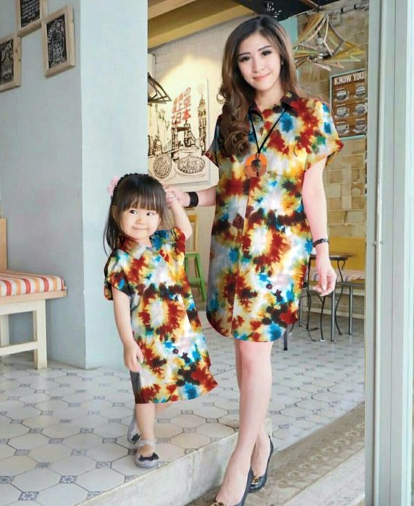 Baju Longhem Couple Kembaran Ibu dan Anak
