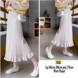 Rok Skirt Ruffle Rajut Knit Model Terbaru