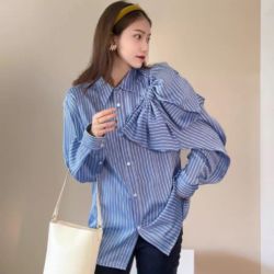 Baju Kemeja Wanita Modern Import Lengan Panjang