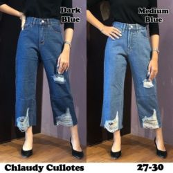 Celana Jeans Kulot Panjang Sobek Model Terbaru