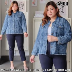 Jaket Jeans Wanita Ukuran Jumbo Big Size Modern