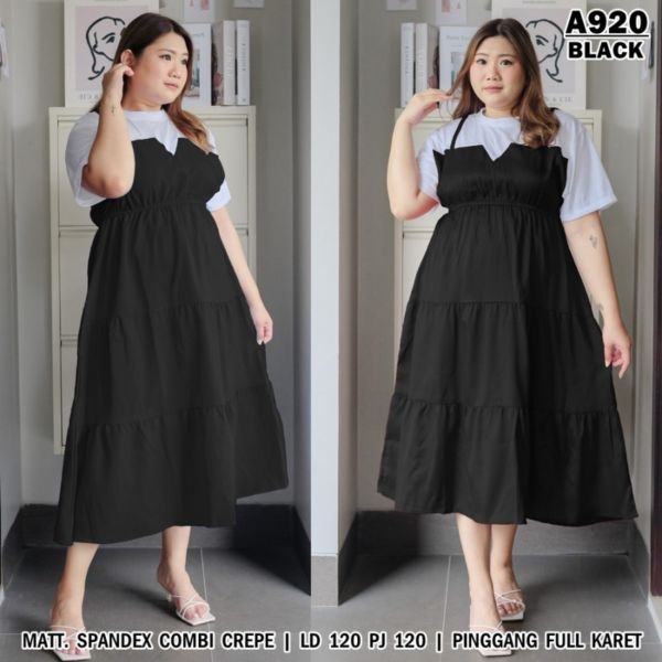 Baju Maxi Long Dress Overall Jumbo Big Size
