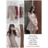 Baju Mini Dress Gaya Korea Lengan Panjang Cantik