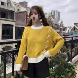 Sweater Knit Rajut Korean Style Model Terbaru