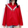Baju Kemeja Merah Wanita Lengan Panjang Model Terbaru - Gambar 2